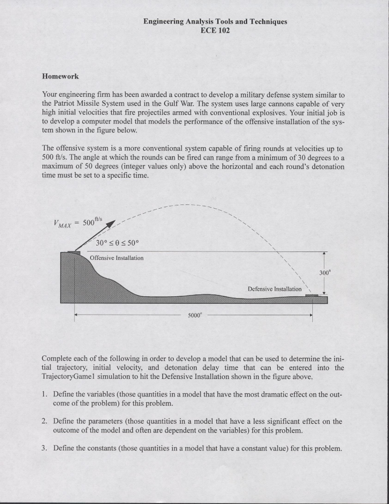 Solved Engineering Analysis Tools and Techniques ECE 102