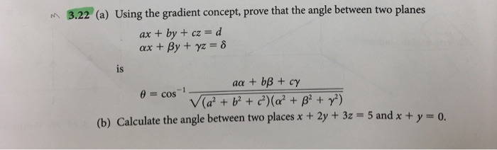 Solved Using the gradient concept, prove that the angle | Chegg.com