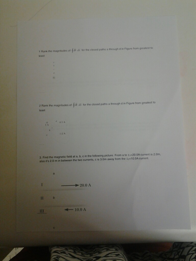 t Rank the magnitudes of B ds for the closed paths a | Chegg.com