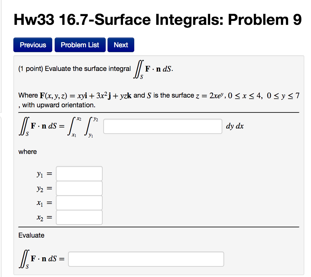Solved Evaluate The Surface Integral Integral Integrals F 6792