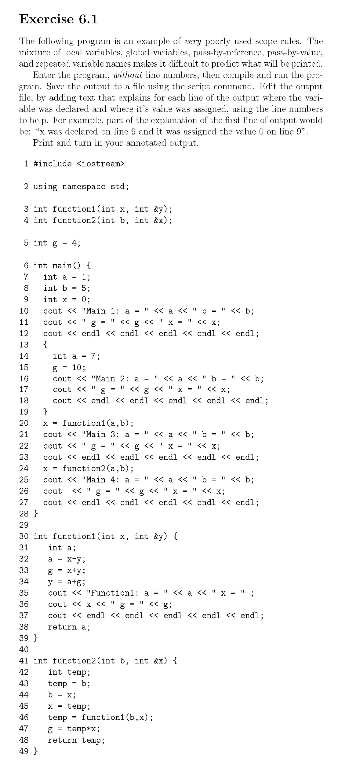 solved-the-following-program-is-an-example-of-very-poorly-chegg