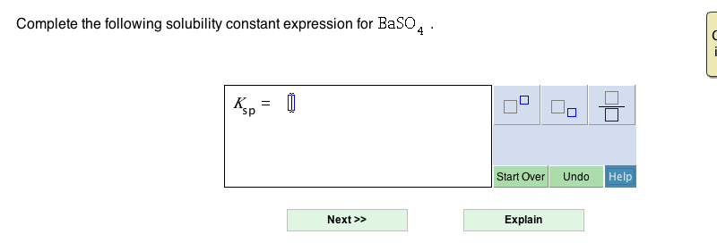 Solved Complete The Following Solubility Constant Expression Chegg Com Solved Complete The Following Solubility Constant Expression Chegg Com