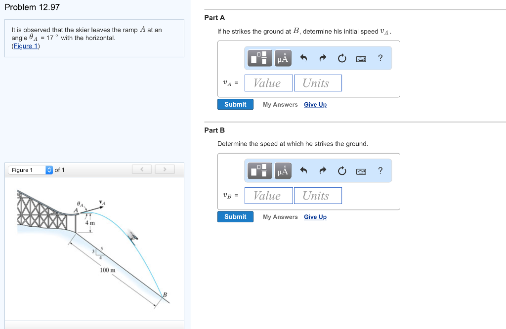 Solved It is observed that the skier leaves the ramp A at an