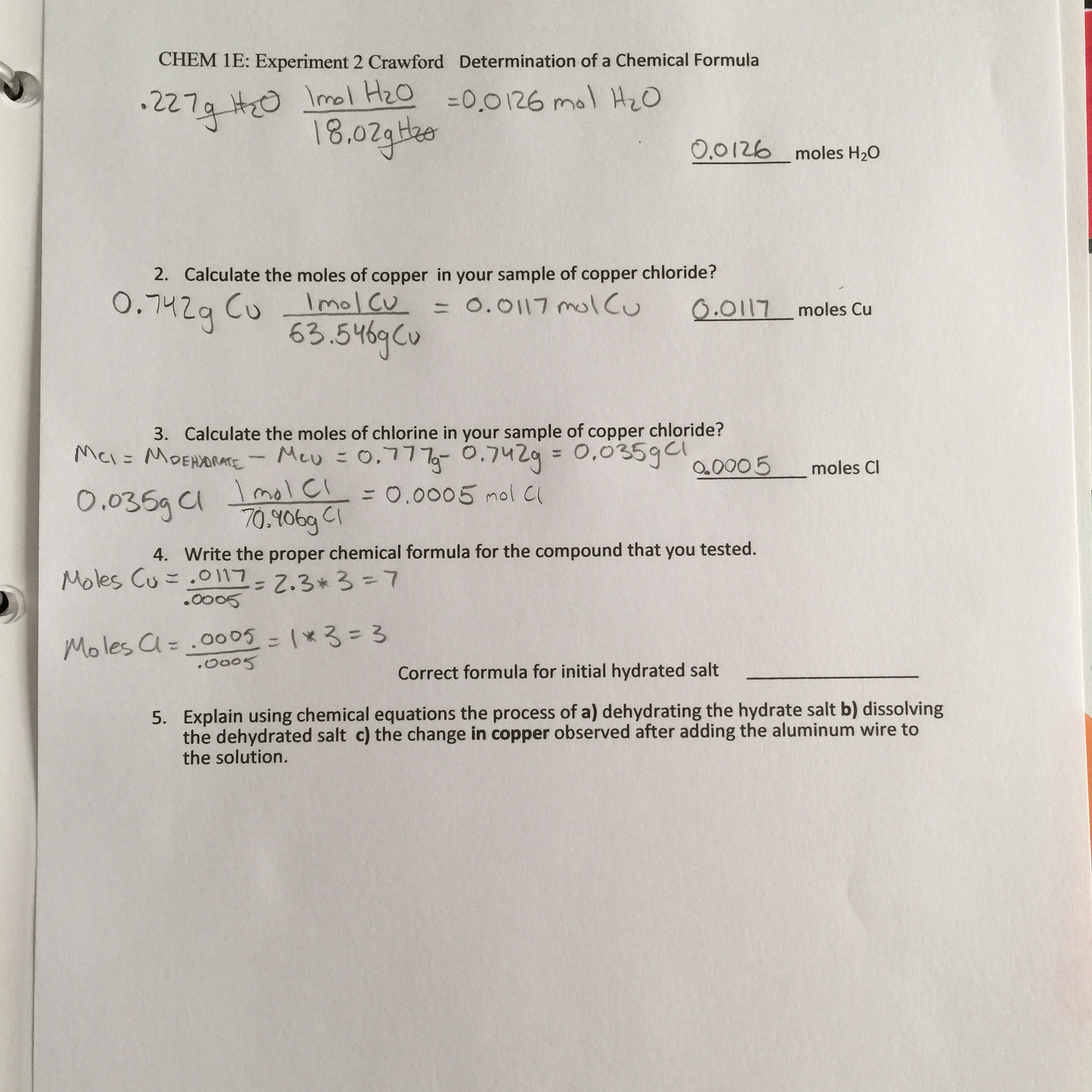 chemlab hydrate formula