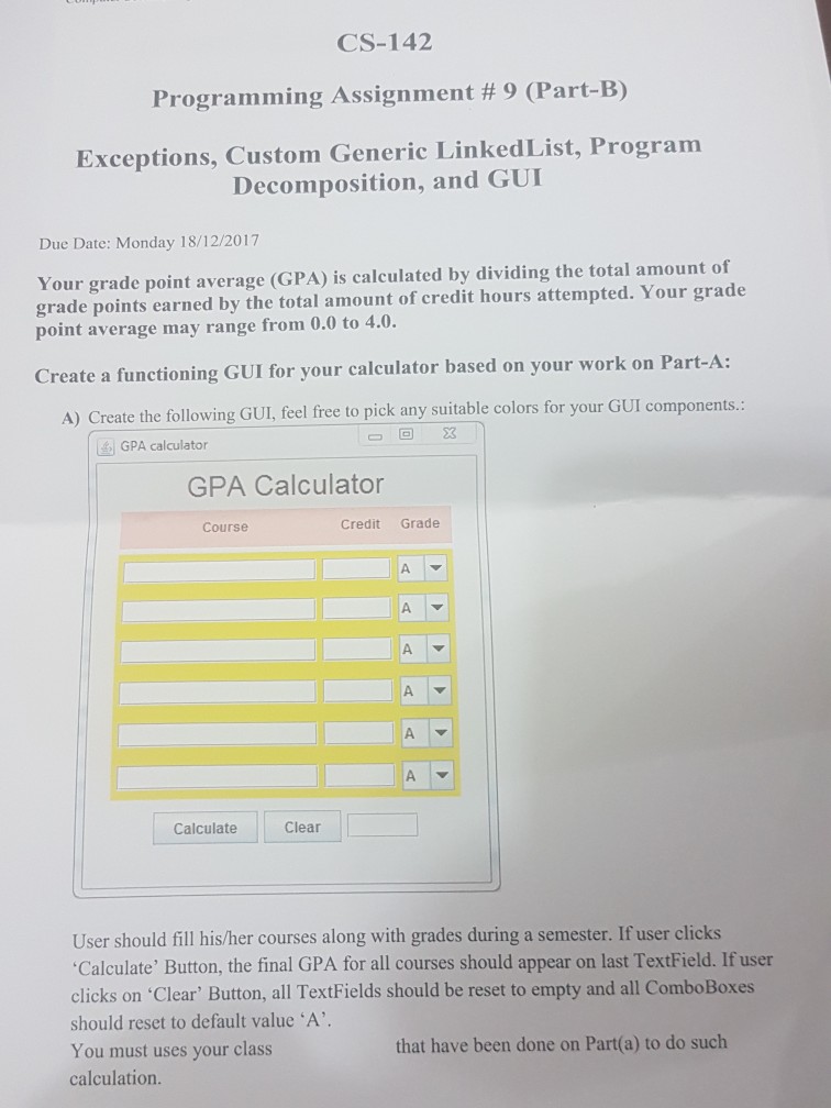 Solved CS-142 Programming Assignment # 9 (Part-B) | Chegg.com