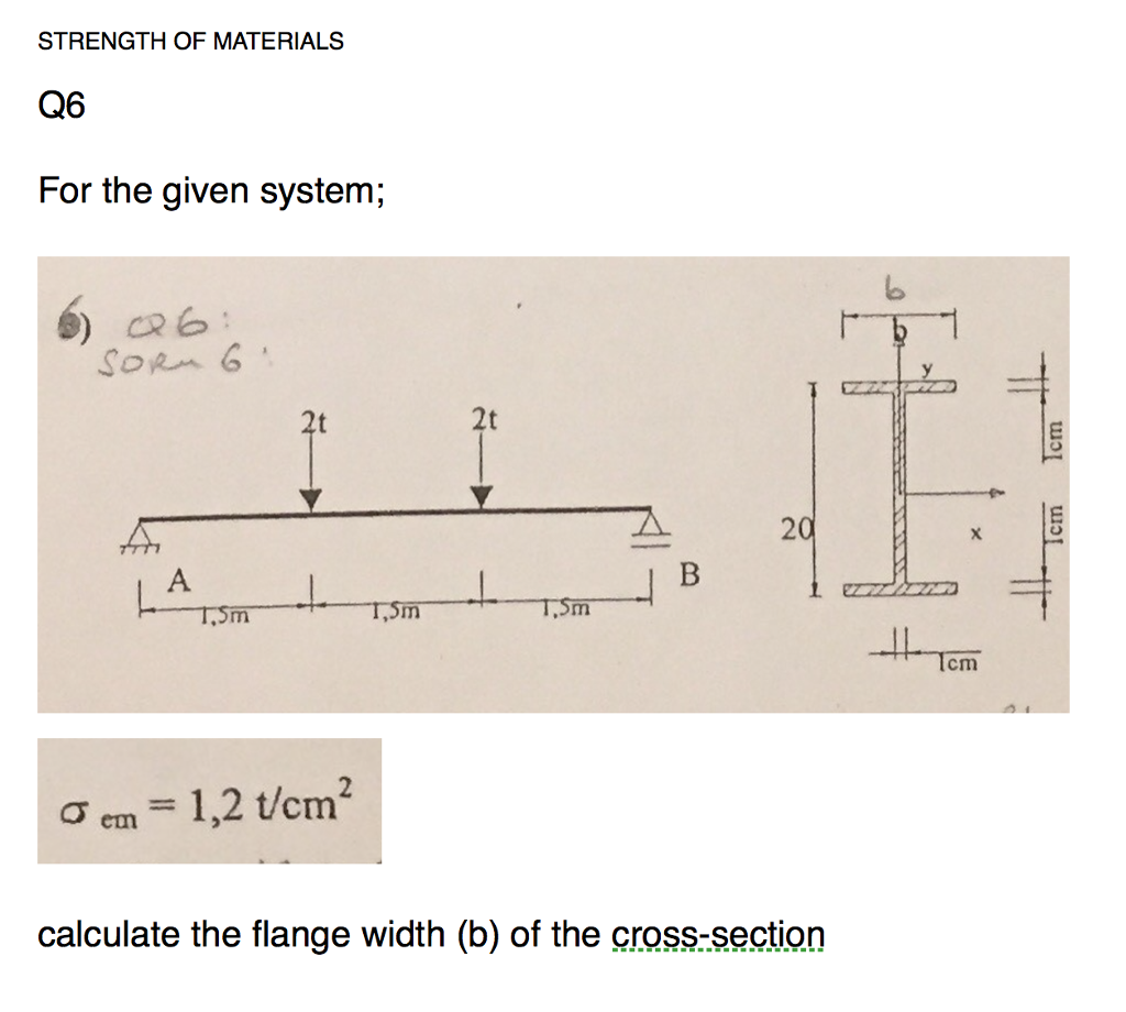 Solved STRENGTH OF MATERIALS Q6 For the given system; 2t 2t | Chegg.com
