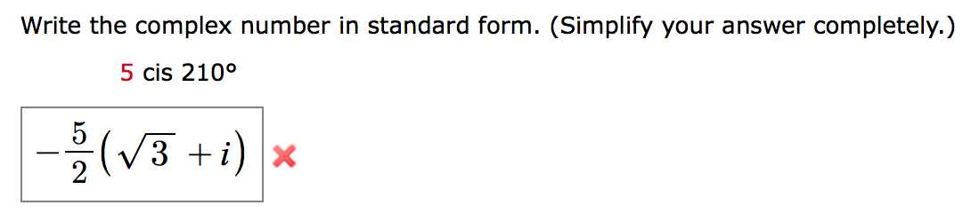 Write The Complex Number In Standard Form 4 9