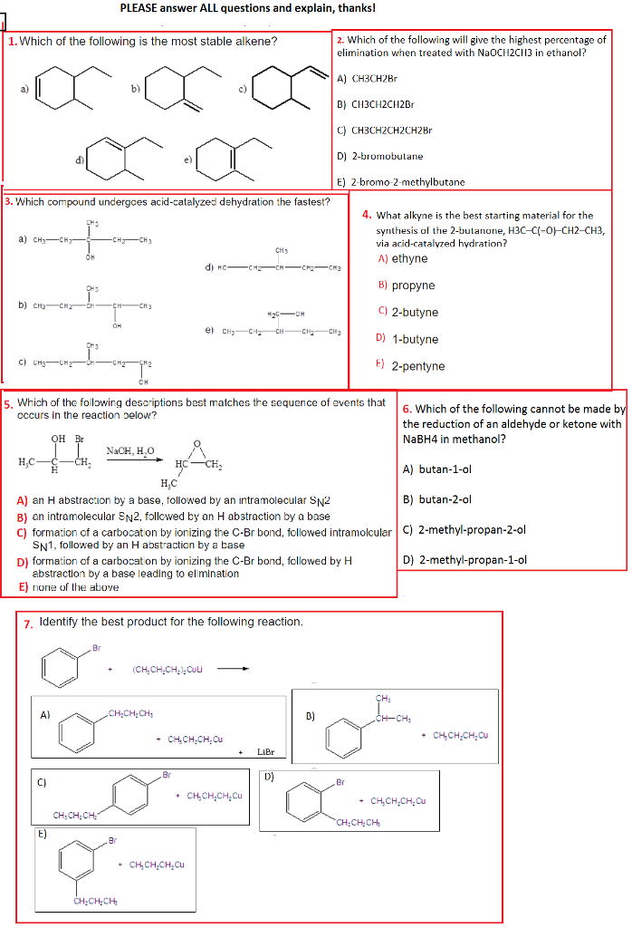 solved-which-of-the-following-is-the-most-stable-alkene-chegg