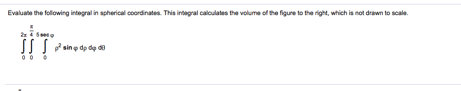 Solved Evaluate the following integral in spherical | Chegg.com