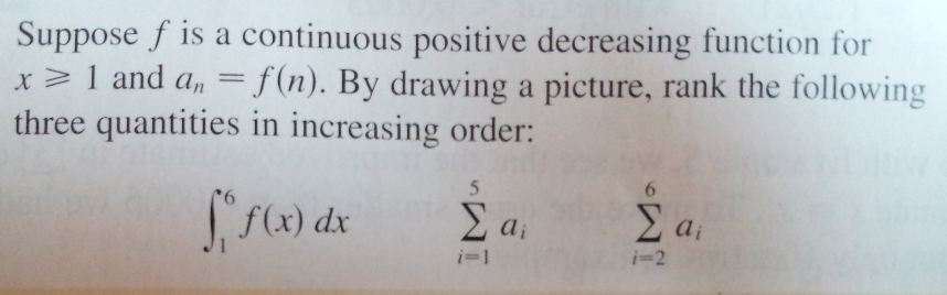 Suppose f is a continuous positive decreasing | Chegg.com