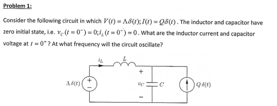 Solved Problem 1: Consider The Following Circuit In Which | Chegg.com