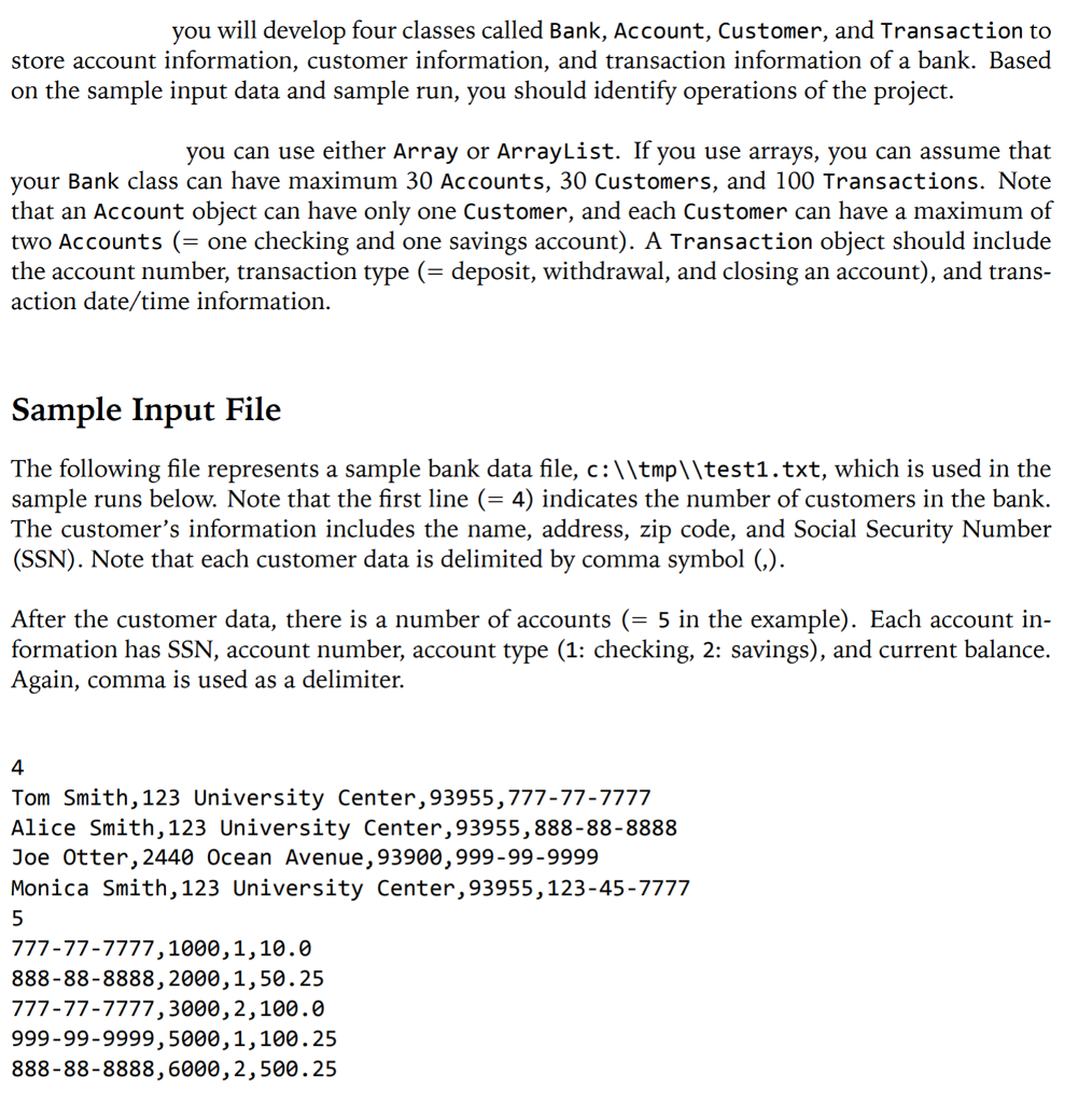 Solved Please help me create these classes in Java. Please | Chegg.com
