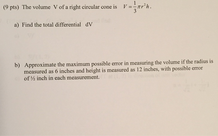 V=1/3pir^2h Solve For H