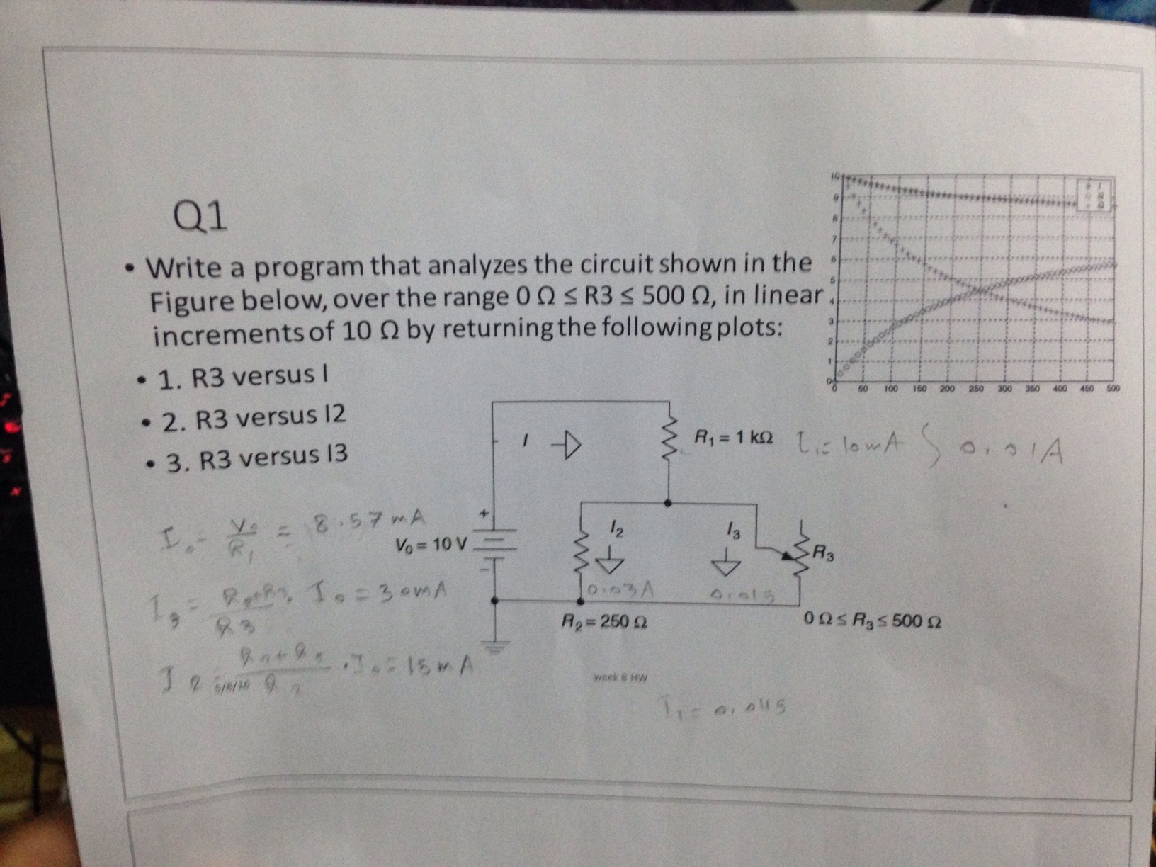 Solved 01 Write a program that analyzes the circuit shown in | Chegg.com