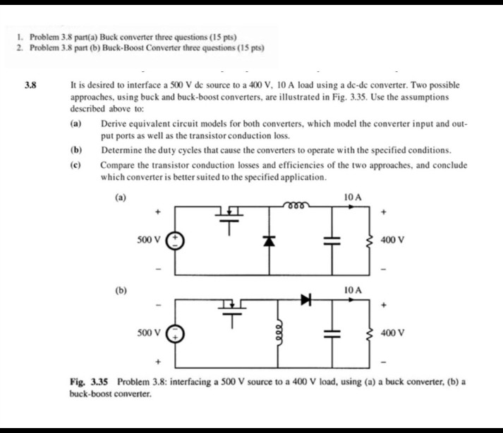 Solved 1. 2. Problem 3.8 part(a) Buck converter three