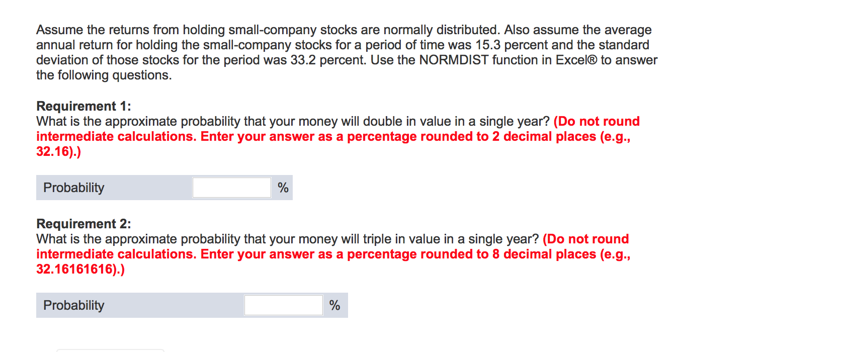 Solved Assume the returns from holding stocks