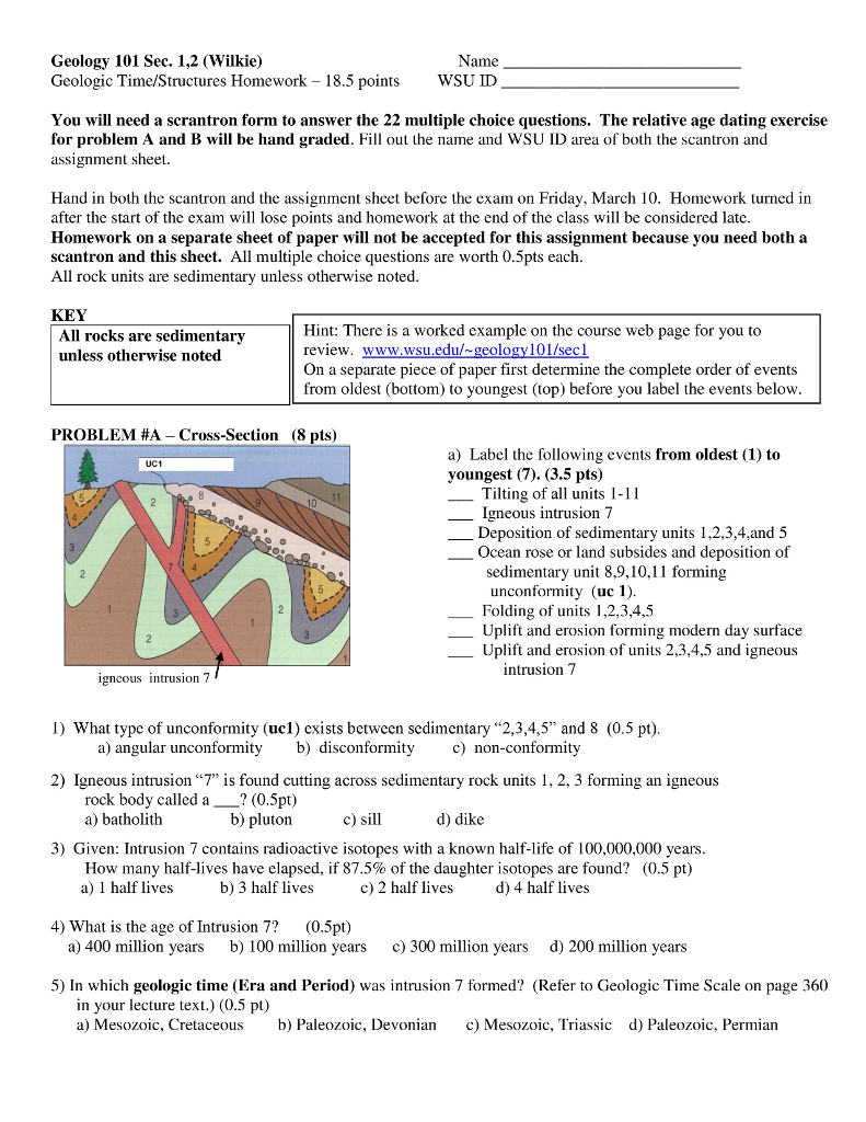 help with geology homework