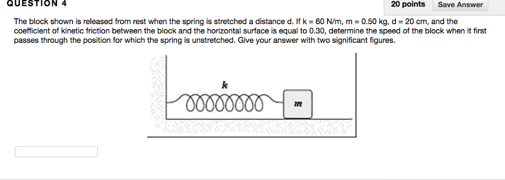 Solved QUESTION 4 20 points Save Answer The block shown is | Chegg.com