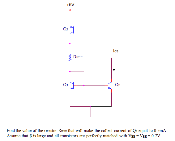 Rref Current Solved Find the value of the resistor RREF that will make | Chegg.com