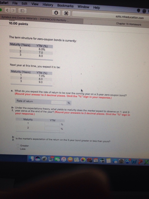 Solved What do you expect the rate of return to be over the | Chegg.com