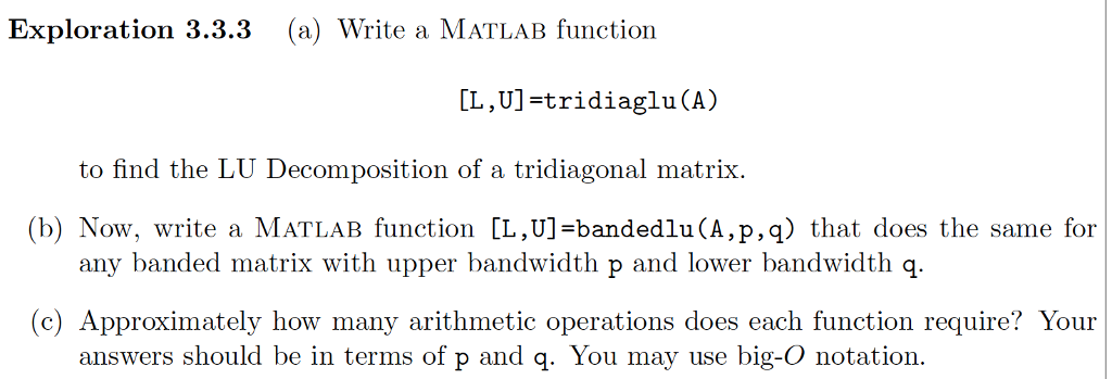 Solved Exploration 3.3.3 (a) Write a MATLAB function | Chegg.com