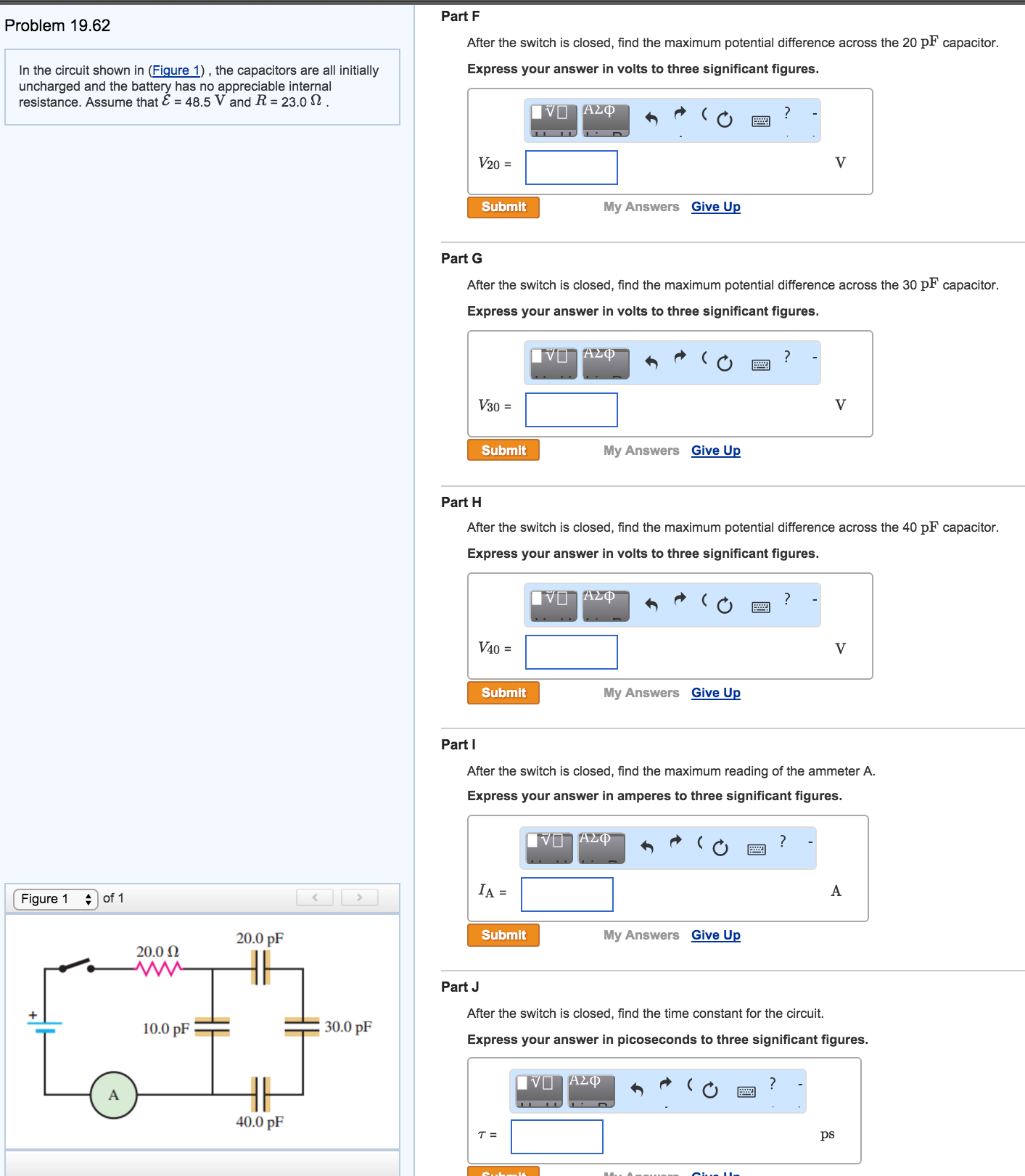 Solved In the circuit shown in (Figure 1) , the capacitors