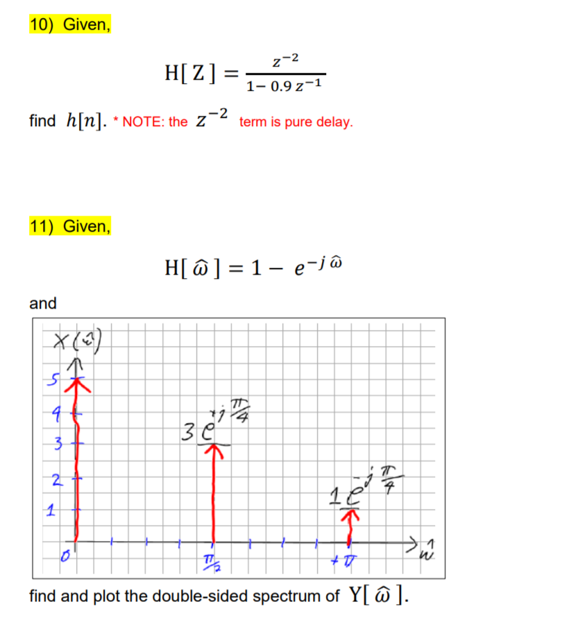 Solved Given H Z Z 21 09 Z 1 Find H N Given 8578