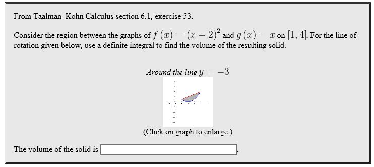 Solved From Taalman Kohn Calculus section 6.1, exercise 53 | Chegg.com