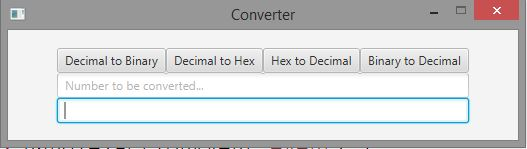 Solved JavaFx program to convert decimal to binary,decimal | Chegg.com