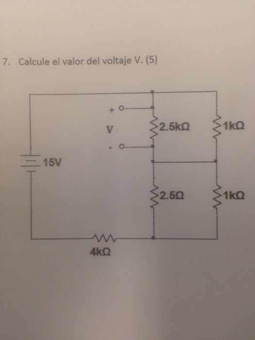 Solved 7 Calculate El Valor Del Voltaje V 5 Chegg