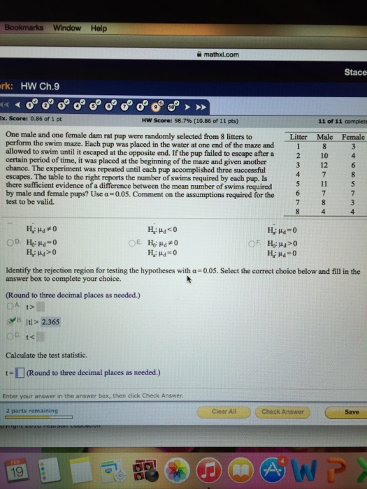 Solved One male and one female dam rat pup were randomly