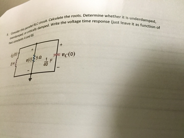 Solved: Consider This Parallel RLC Circuit. Calculate The | Chegg.com