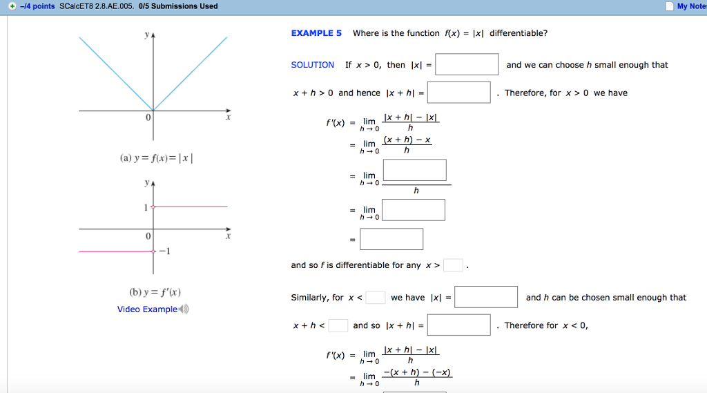 Solved + -14 points SCalcET8 2.8.AE.005. 0/5 Submissions | Chegg.com