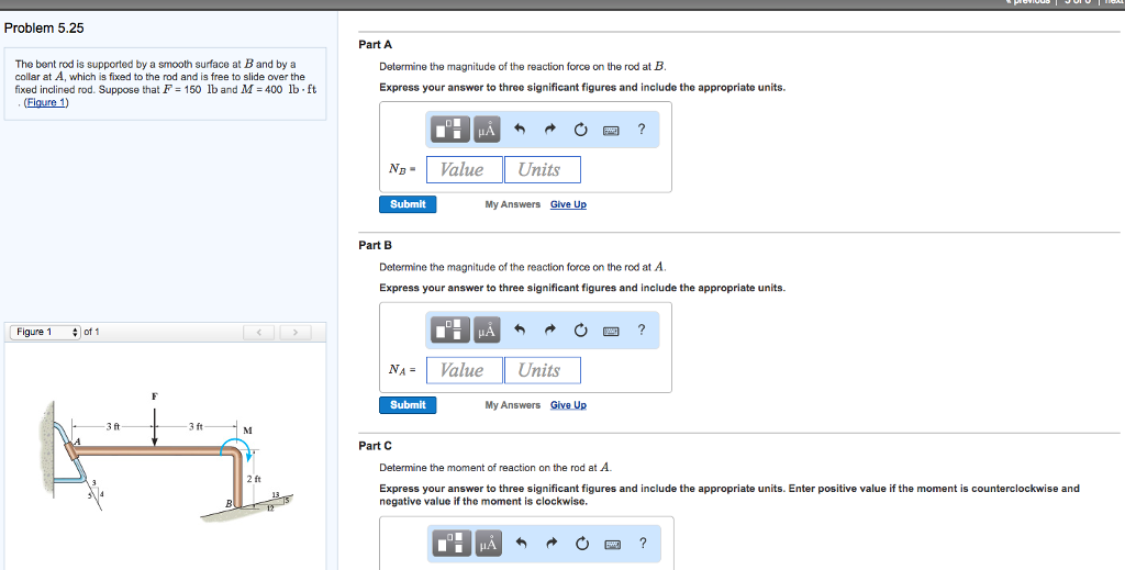 Solved The bent rod is supported by a smooth surface at B | Chegg.com