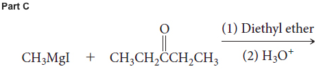 Solved Part C 1) Diethyl ether CH3Mgl CH3CH2CCH2CH (2) H3O | Chegg.com