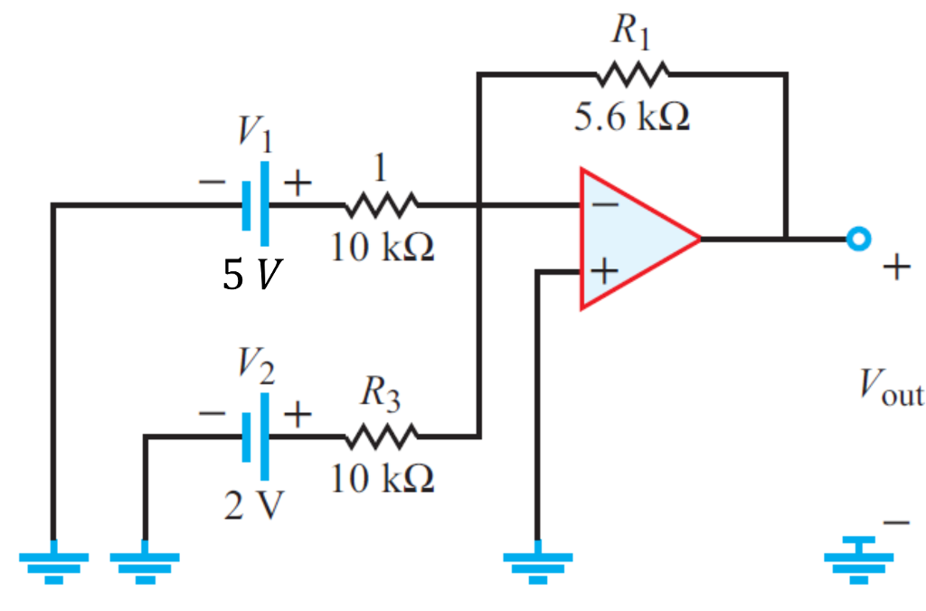 Solved 1.) Calculate the output voltage for the OpAmp