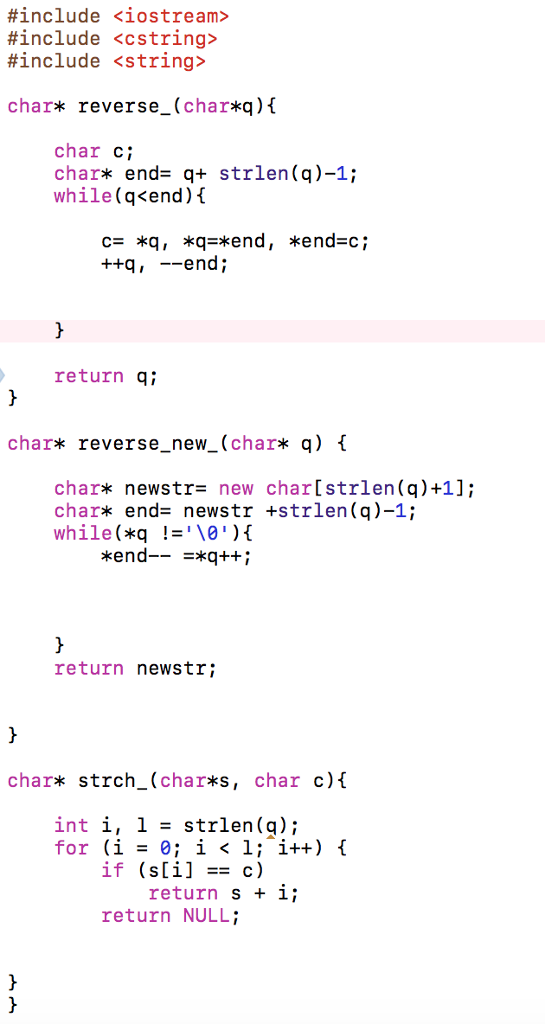 Solved hello, i need help filling in the string functions | Chegg.com
