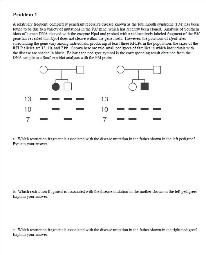 Solved d. Which restriction fragment is associated with the | Chegg.com