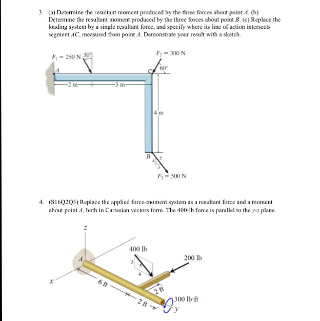 Solved Determine the resultant moment produced by the three | Chegg.com