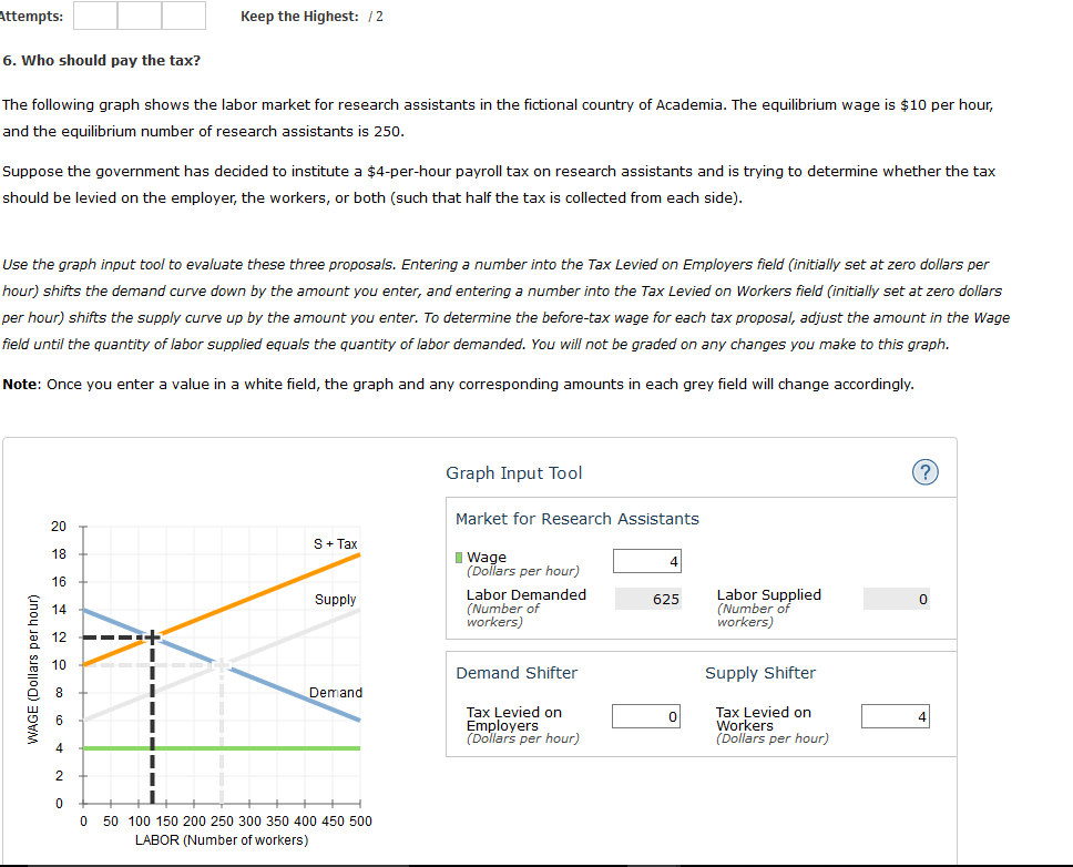 Solved Keep the Highest: /2 ttempts: 6. Who should pay the | Chegg.com