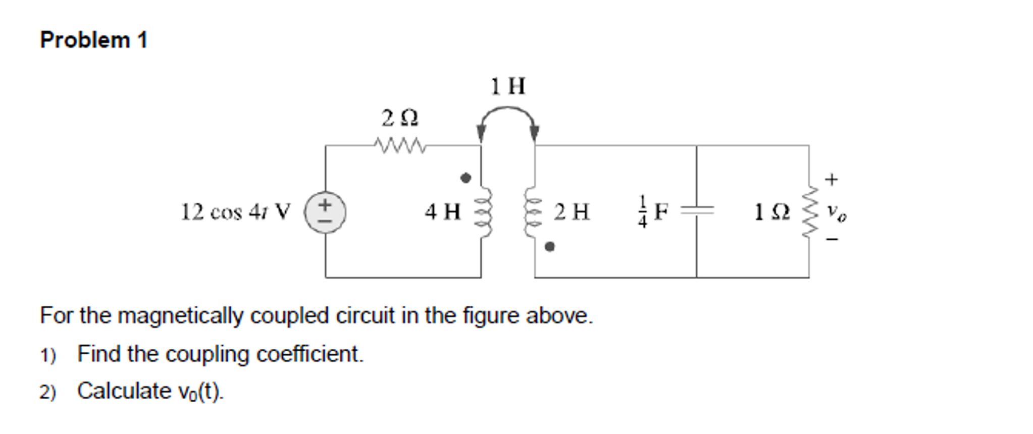 Solved For The Magnetically Coupled Circuit In The Figure | Chegg.com