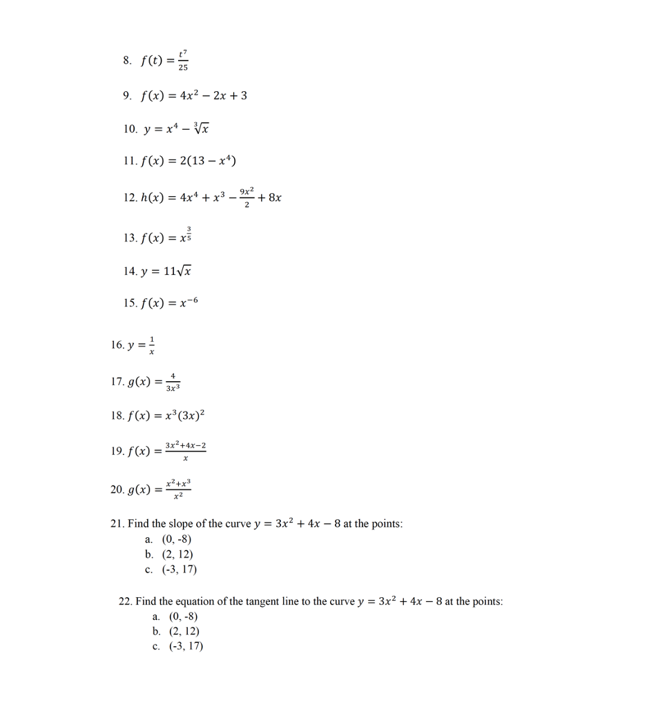 Solved For The Following Examples #1-5, Use The Limit 