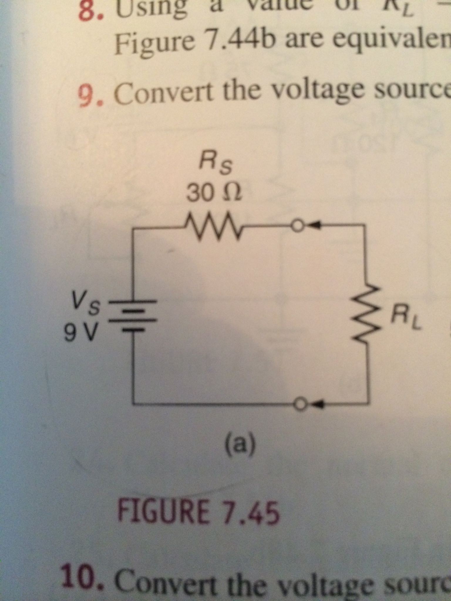 Solved Convert the voltage source shown in the figure to an | Chegg.com