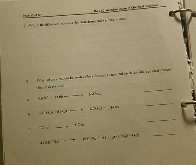 Solved Page 12 of 12 BA 25.3 An Introduction to Chemical | Chegg.com