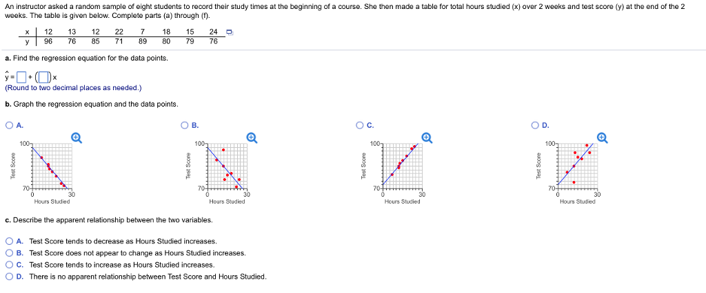 Solved An instructor asked a random sample of eight students | Chegg.com