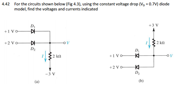 Solved For the circuits shown below (Fig 4.3), using the | Chegg.com