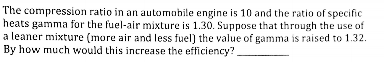 Solved The Compression Ratio In An Automobile Engine Is 10 Chegg Solved The Compression Ratio In An Automobile Engine Is 10 Chegg