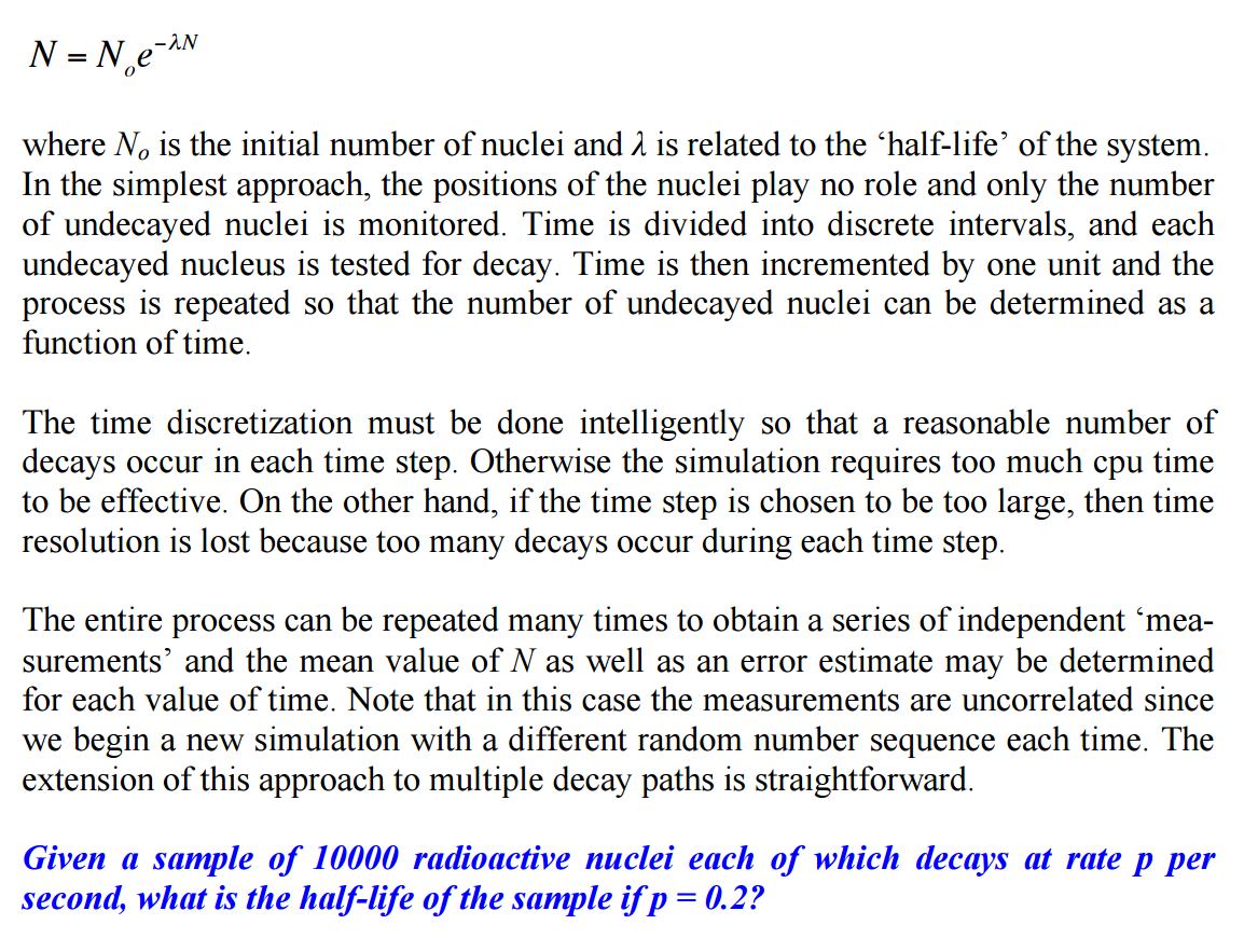 Solved One of the simplest examples of a physical process | Chegg.com