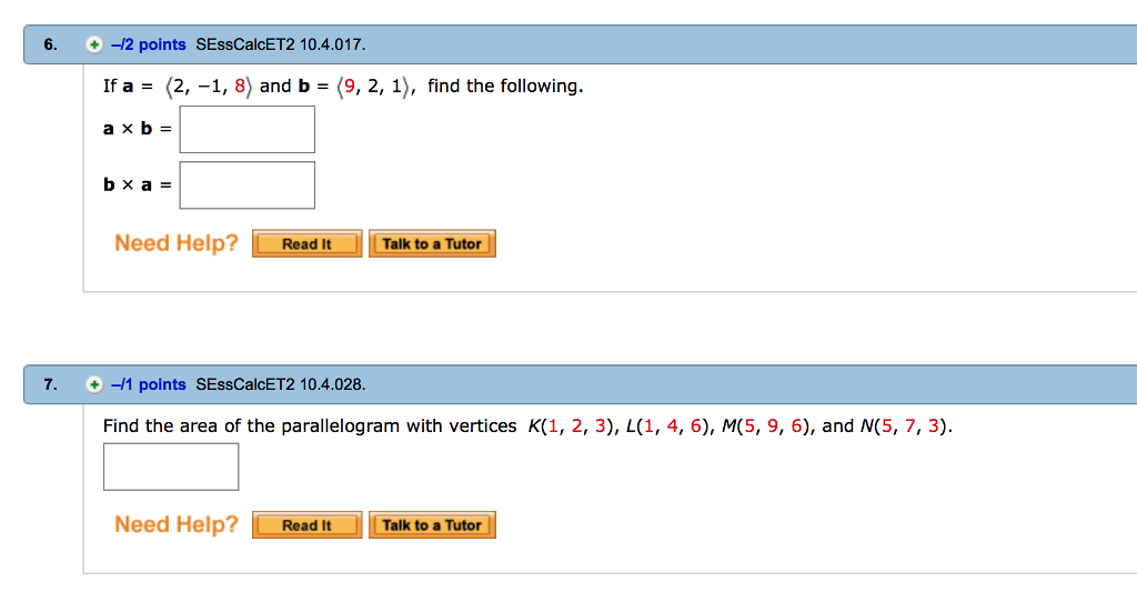 Solved If A = (2, -1, 8) And B = (9, 2, 1), Find The | Chegg.com