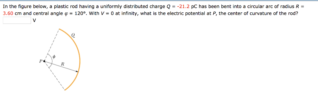 Solved In the figure below, a plastic rod having a uniformly | Chegg.com